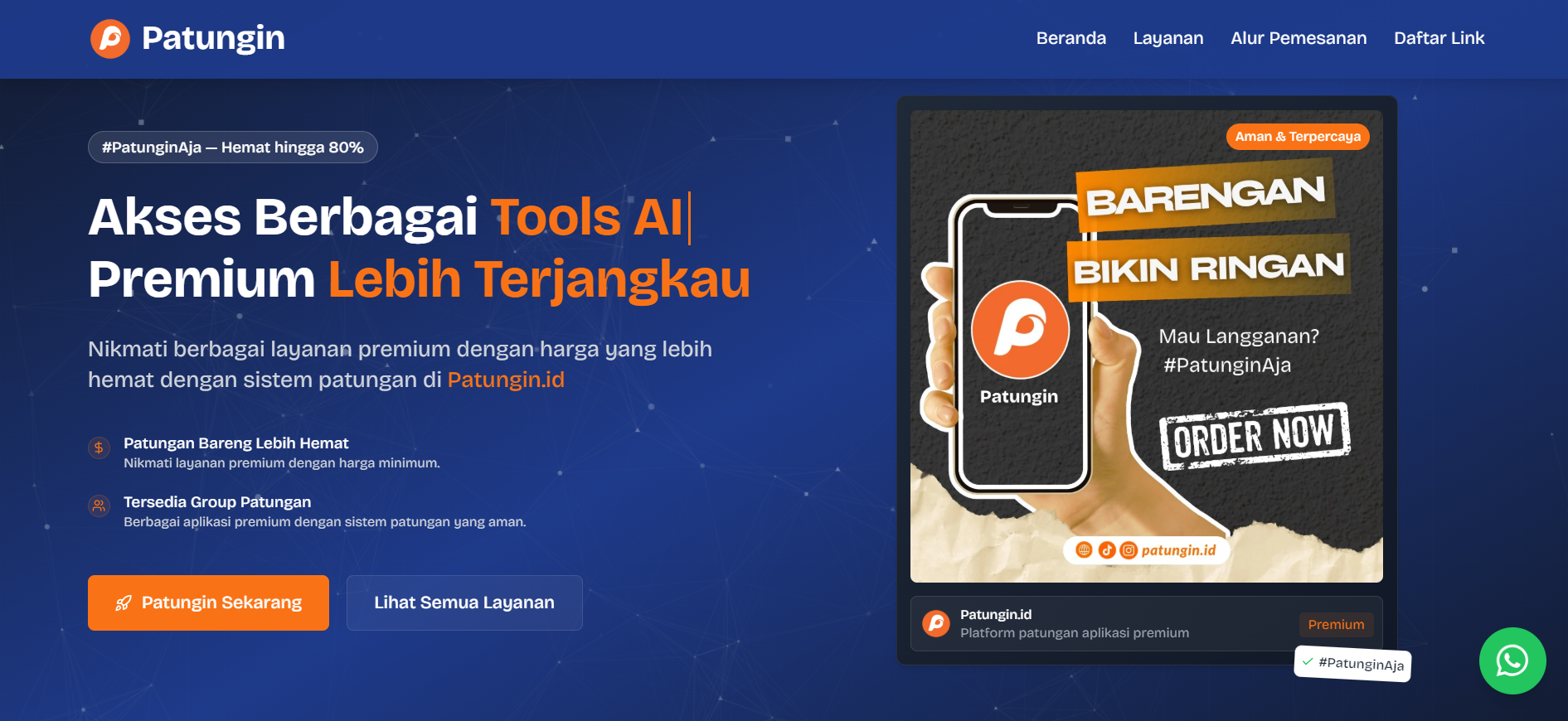 Platform Patungin Tools AI Murah!