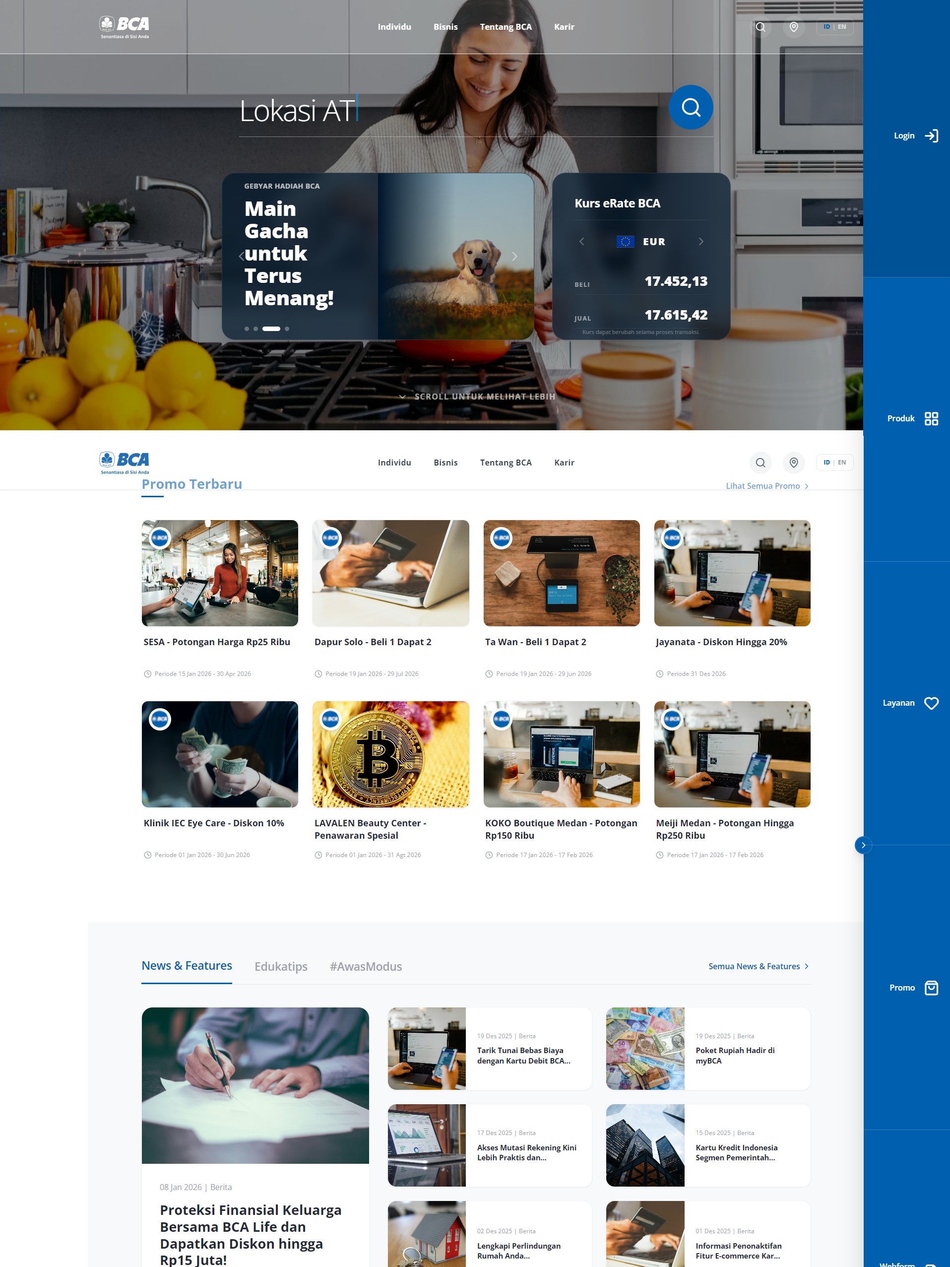 BCA Web – Website Profil Layanan Perusahaan