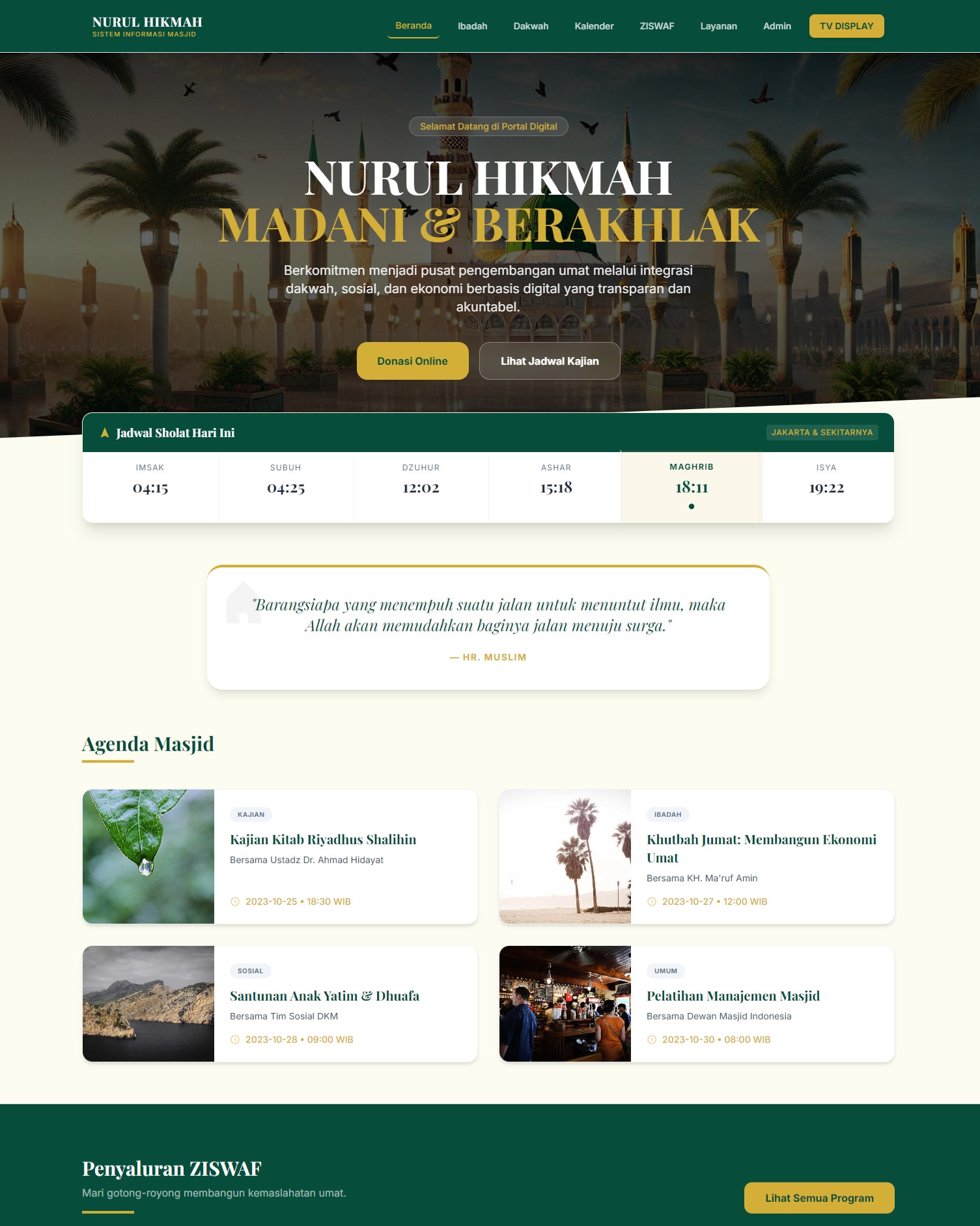Mosque Information – Website Portal Informasi Masjid