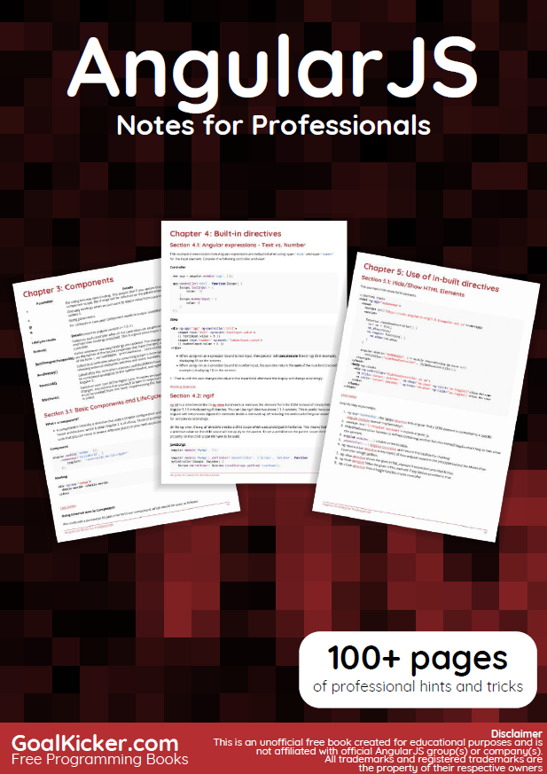 AngularJS Notes for Professionals