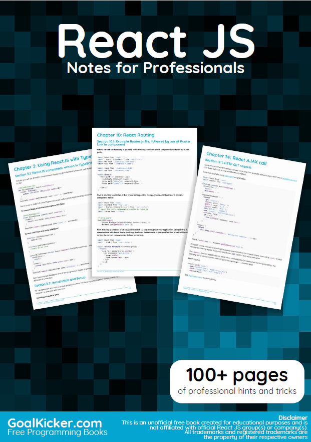 React JS Notes for Professionals