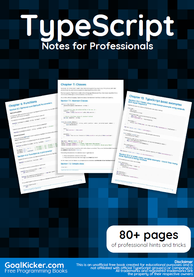 TypeScript Notes for Professionals