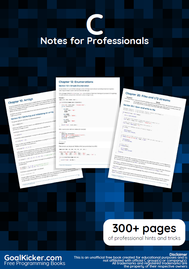 C Notes for Professionals