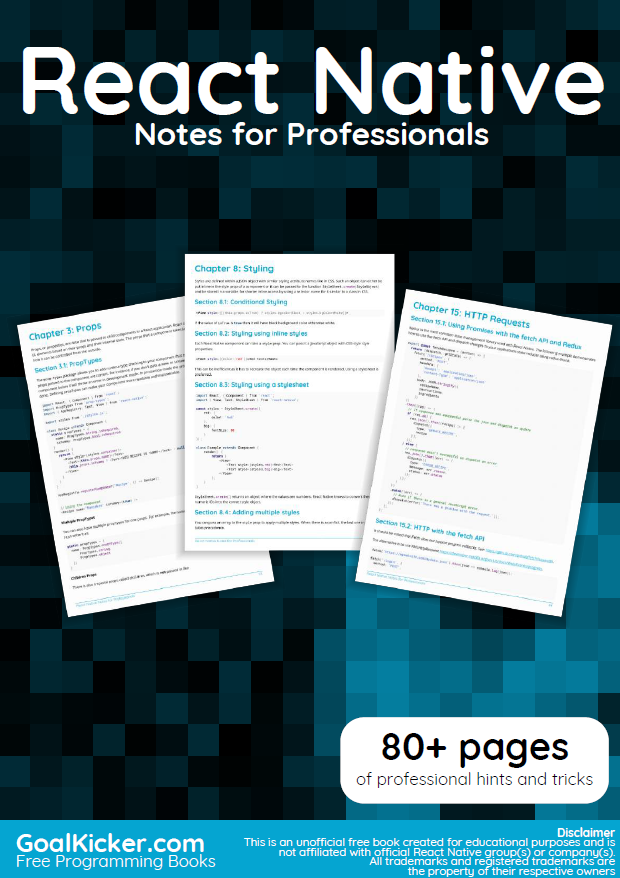 React Native Notes for Professionals Panduan Cepat & Padat untuk Developer Mobile